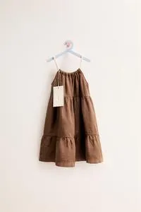 ZARA TIMELESS - 100% LINEN PANELLED DRESS