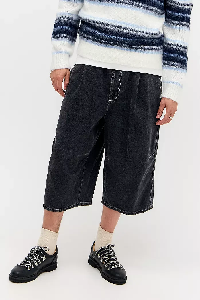 iets frans... Pantaloncini a Palloncino Nero Slavato
