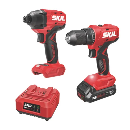 SKIL® 20-Volt Brushless Cordless 1/2" Drill Driver & 1/4" Hex Impact Driver 2 Tool Combo Kit