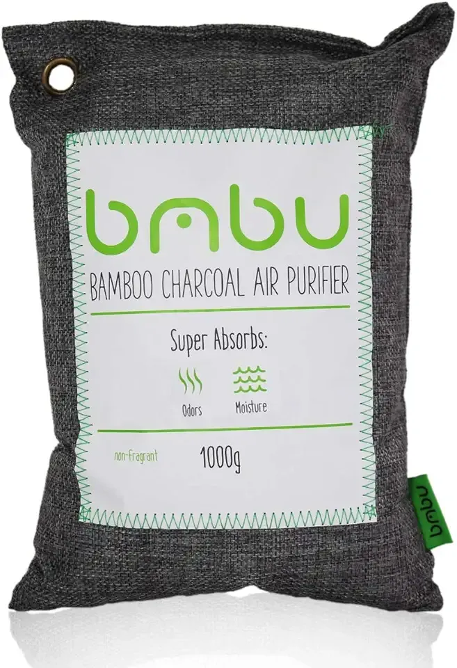 1000g Large Bamboo Charcoal Air Purifier Bag - Car Deodorizer Freshener - Remove Odor and Control Moisture in Your RV, Camper, SUV, Truck, Closet, Mobile Home, Storage - Non fragrant 1kg