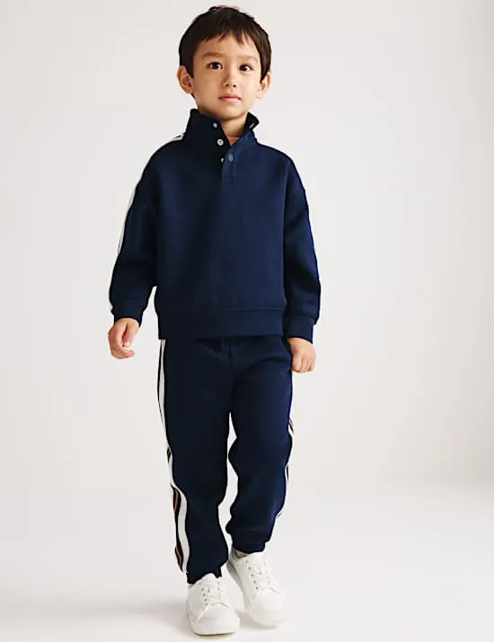2-teiliges Outfit aus Baumwollmischgewebe mit seitlichem Band (2–8 Jahre)