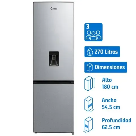 Refrigerador Bottom Freezer No Frost 270 Litros Inox MDRB380FGE50