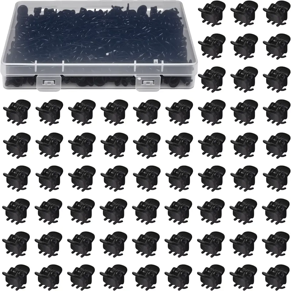 Cobahom 120PCS Mini Claw Hair Clips, 0.39 Inch/1cm Claw Clips for Hair | No-Slip Plastic Small Hair Clips Bulk for Fine Thin Hair, Micro Hair Clips for Women Girls and Kids, Black