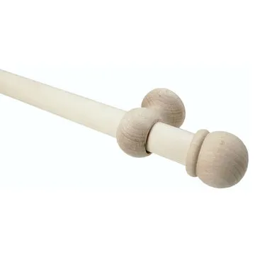 Kit Bastone in Legno per Tende Elisa Grezzo