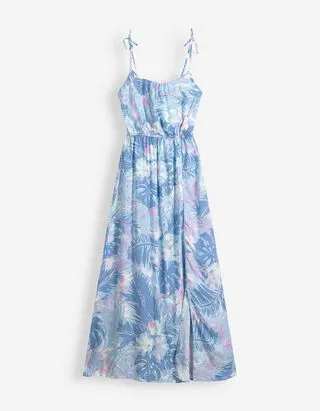 Abito maxi - Spacco laterale - bianco
