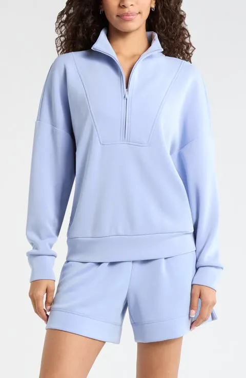Zella Soft Luxe Half Zip Pullover