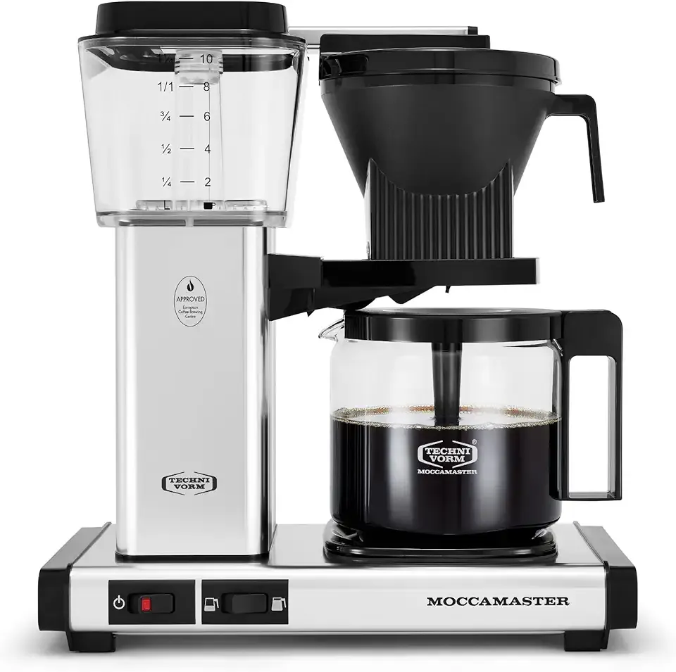 Technivorm Moccamaster 53941 KBGV Select 10-Cup Coffee Maker, Polished Silver, 40 ounce, 1.25l