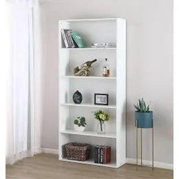 4 Shelf Bookcase - White