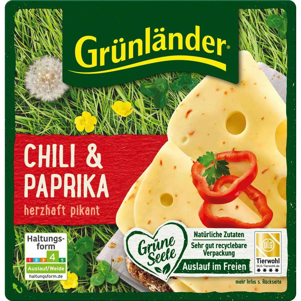 Käsescheiben, Chili/Paprika