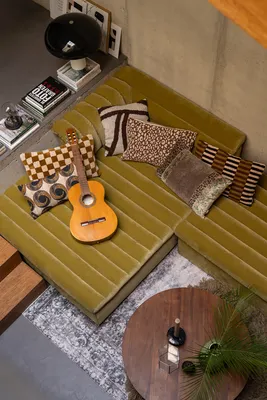 Hoekbank Marilyn royal pistachio links