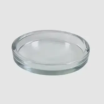 Boston Living Round Glass Candle Plate 10cm Clear