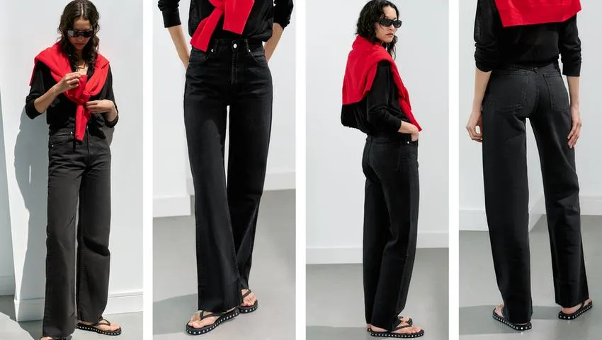 TRF WIDE-LEG HIGH-WAIST JEANS