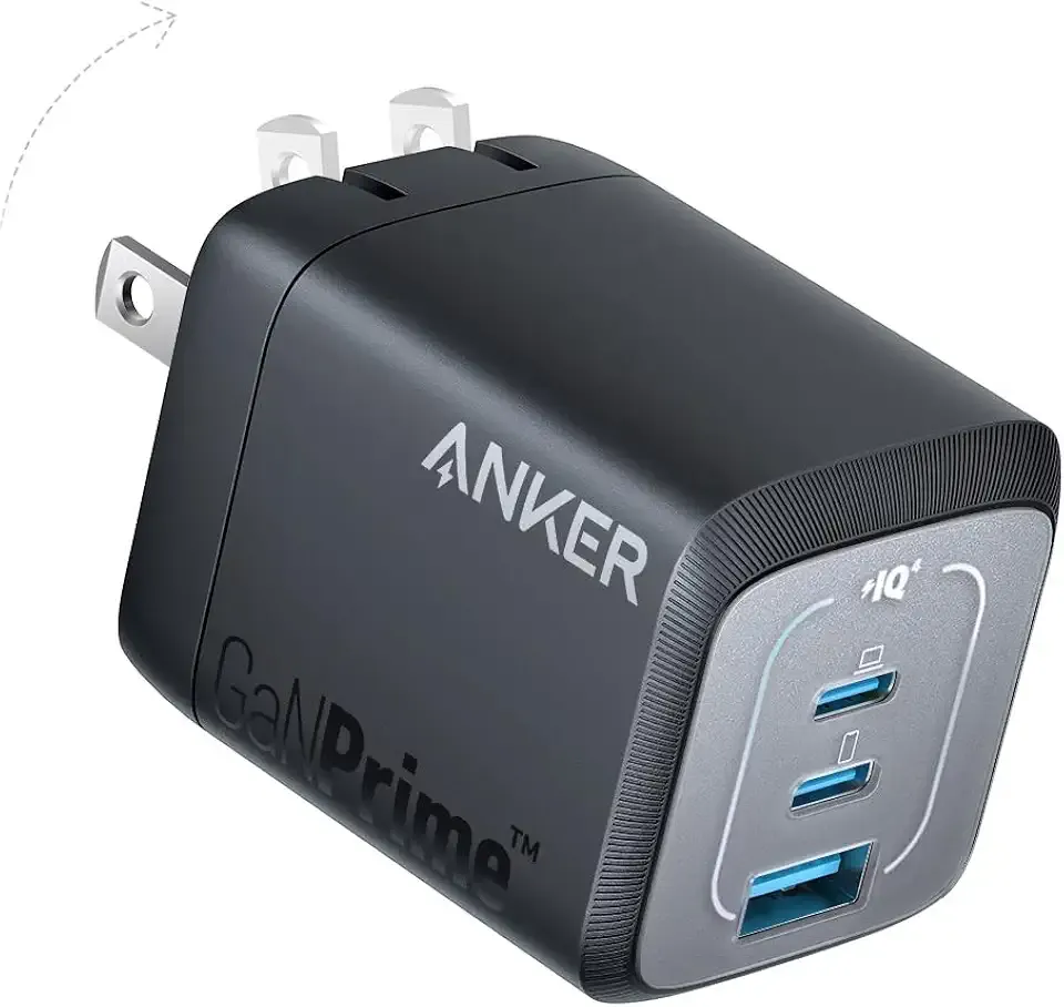 Anker Prime 67W USB C Charger, Anker GaN Wall Charger, 3-Port Compact Fast PPS Charger, For MacBook Pro/Air, Pixelbook, iPad Pro, iPhone 17/16/Pro, Galaxy S23/S22, Note20, Pixel, Apple Watch, and More