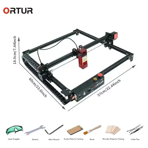 ORTUR Laser Master 2 S2 Pro LU2-4 SF 5W High Precision Desktop CNC Cutter Laser Engraving Machine for Wood Leather Acrylic Paper