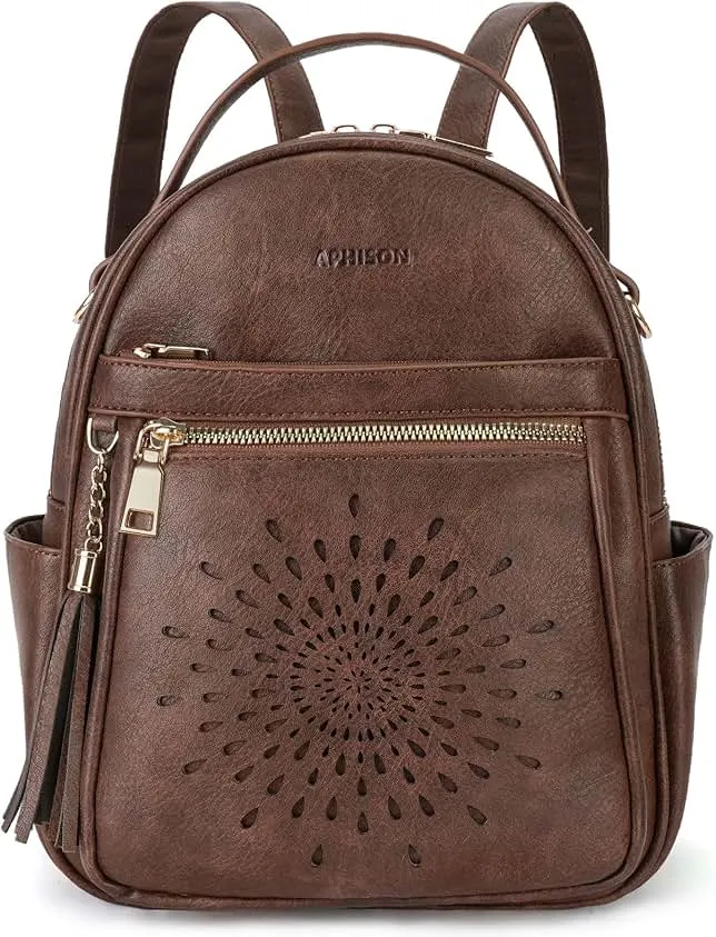 APHISON Small Backpack Purse for Women Cute PU Leather Mini Backpacks Ladies Casual Lightweight Travel Daypack Waterproof APHISON Small Backpack Purse for Women Cute PU Leather Mini Backpacks Ladies Casual Lightweight Travel Daypack Waterproof