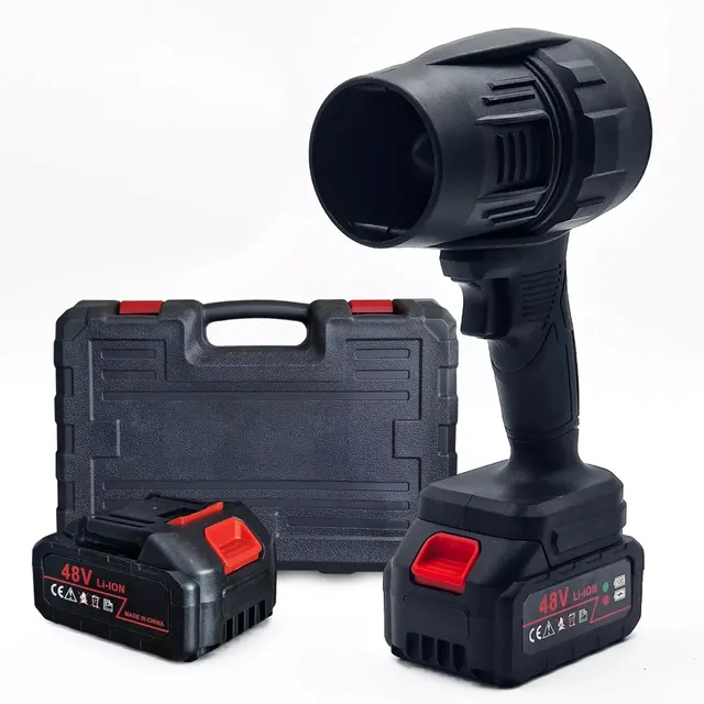 MAKA Soffiatore Elettrico a Batteria 48V 1050W Motore Jet Potente con Doppia Batteria Ricaricabile per Giardino e Terrazzo e Valigetta