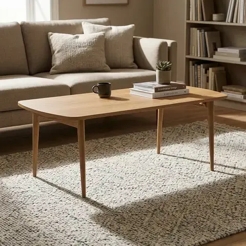 Mesa de Centro Pata Plegable Madera 60x120x45cm
