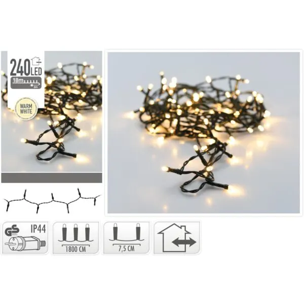 AX8401040 Kerstverlichting 240 LED Warm Wit - 18 m