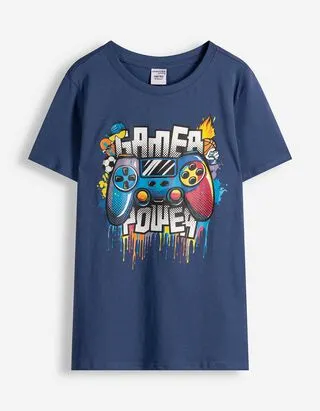 T-shirt - Stampa frontale - Blu scuro