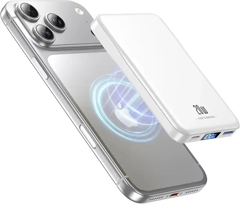 Magnetic Portable Charger, 10000mAh Power Bank, 20W Fast Charging for Magsafe Battery Pack, Travel Essential Wireless Charger Compatible with iPhone 17/16/15/14/13/12 Pro/Max/Air/Plus Series, Samsung