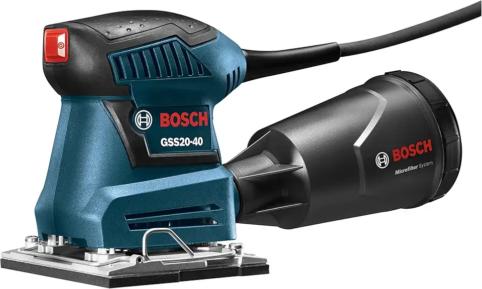 Bosch GSS20-40-RT 2 Amp 1/4-Sheet Corded Orbital Finishing Sander (Renewed)