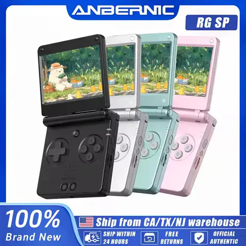 Anbernic RGSP 3.4'' IPS Screen Flip Handheld Console Linux System HDMI-compatible TV Output Clamshell Game Player 3300 mAh RG SP