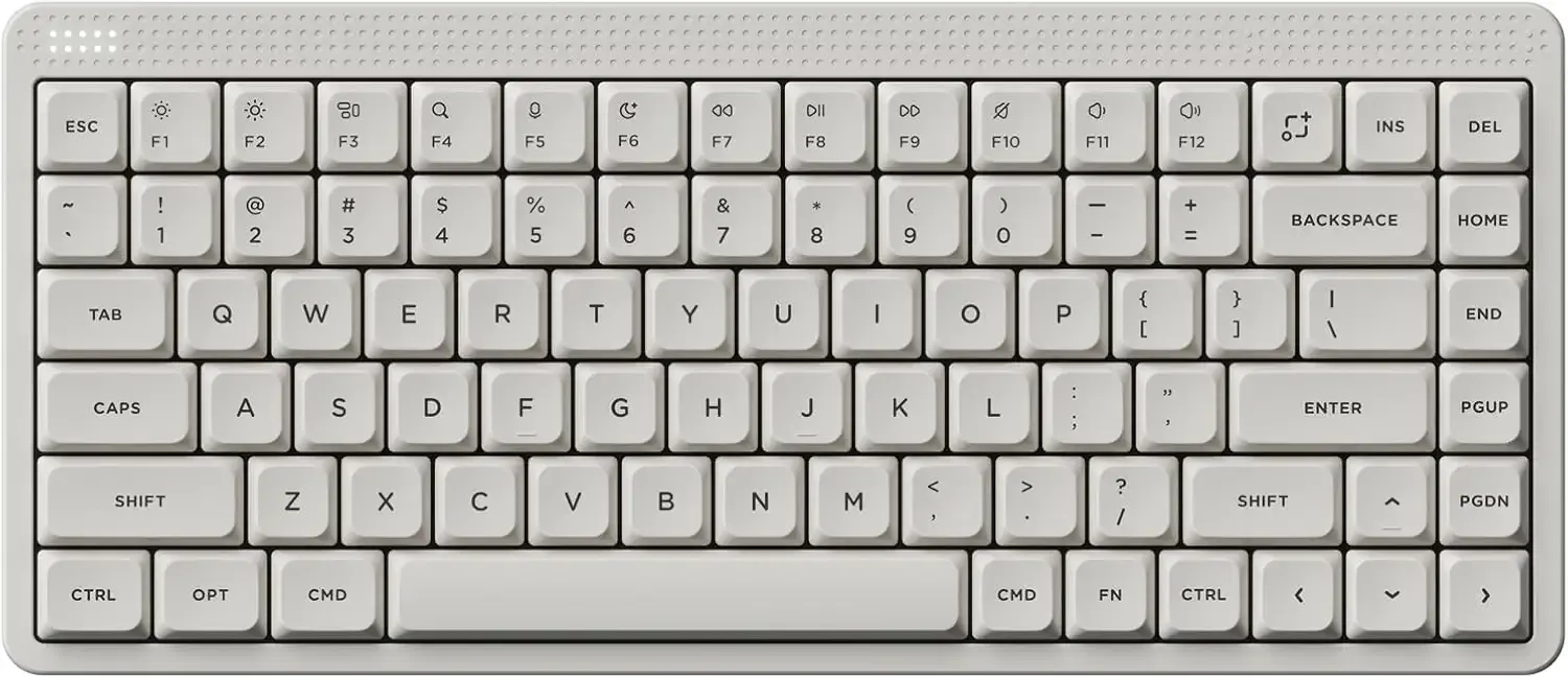 NuPhy Node75 Wireless Mechanical Keyboard, 75% Hot Swappable Custom Low Profile Keyboard, 84 Keys Computer Gaming Keyboards, Supports Touch Gestures, PBT Keycaps, RGB Backlit, Bluetooth/2.4GHz/USB-C