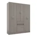 Closet 6 Puertas 1 Cajon 1 Puerta Pequeña 138x174x40 cm Beige