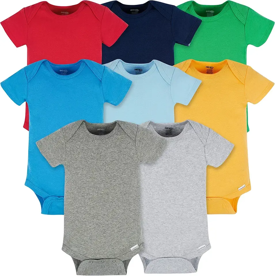 baby-boys 8-pack Short Sleeve Mix & Match Bodysuits