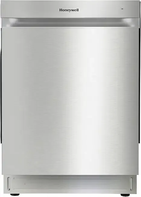 Honeywell 24 Inch Dishwasher with 12 Place settings, 7 Washing Cycles, Stainless Steel and Plastic Tub, UL/Energy Star- Stainless Steel