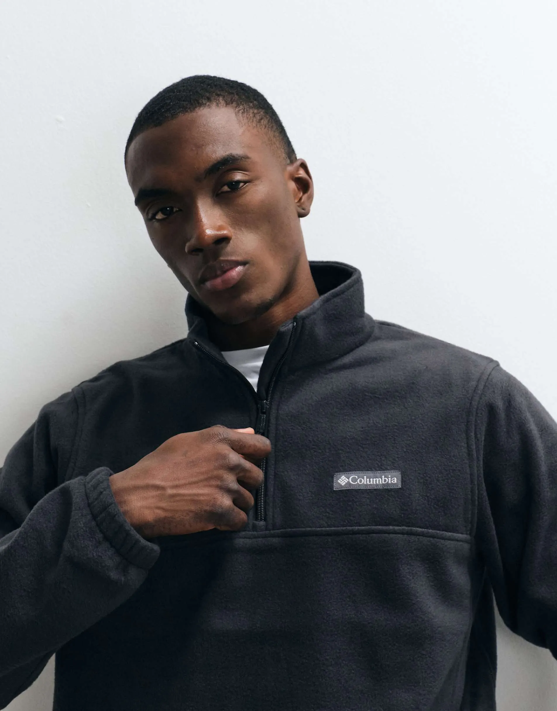 Columbia Steens Mountain half zip fleece in black
