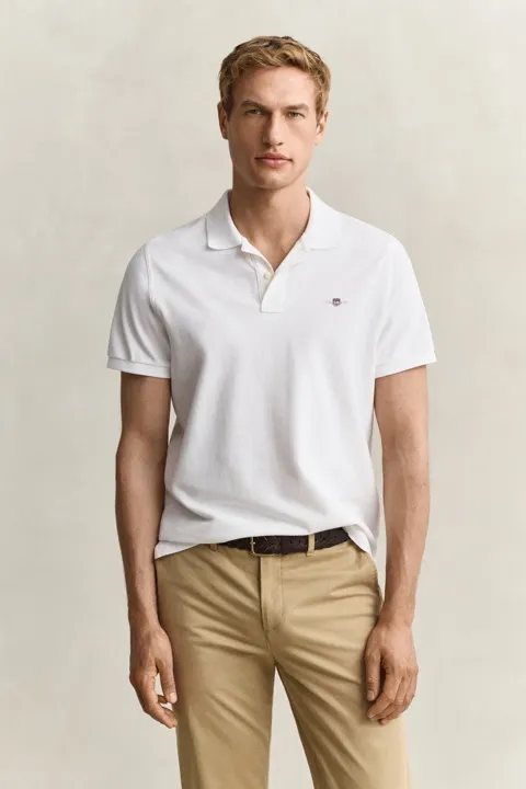 Klassisk piquéskjorte i regular fit