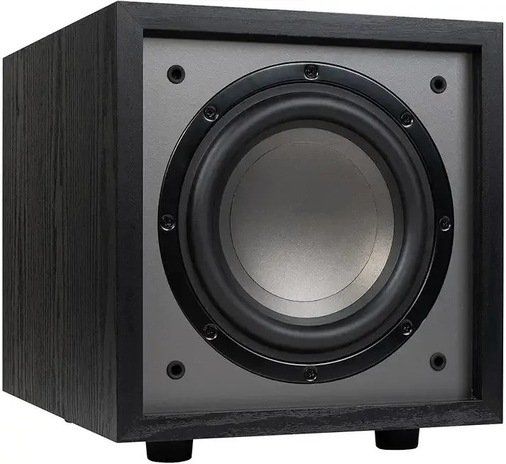 Dayton Audio Classic CS800 – 8" 150W Powered Subwoofer with Class-D Amplifier, Deep Bass and Clean Design for Home Theater & Music – Black