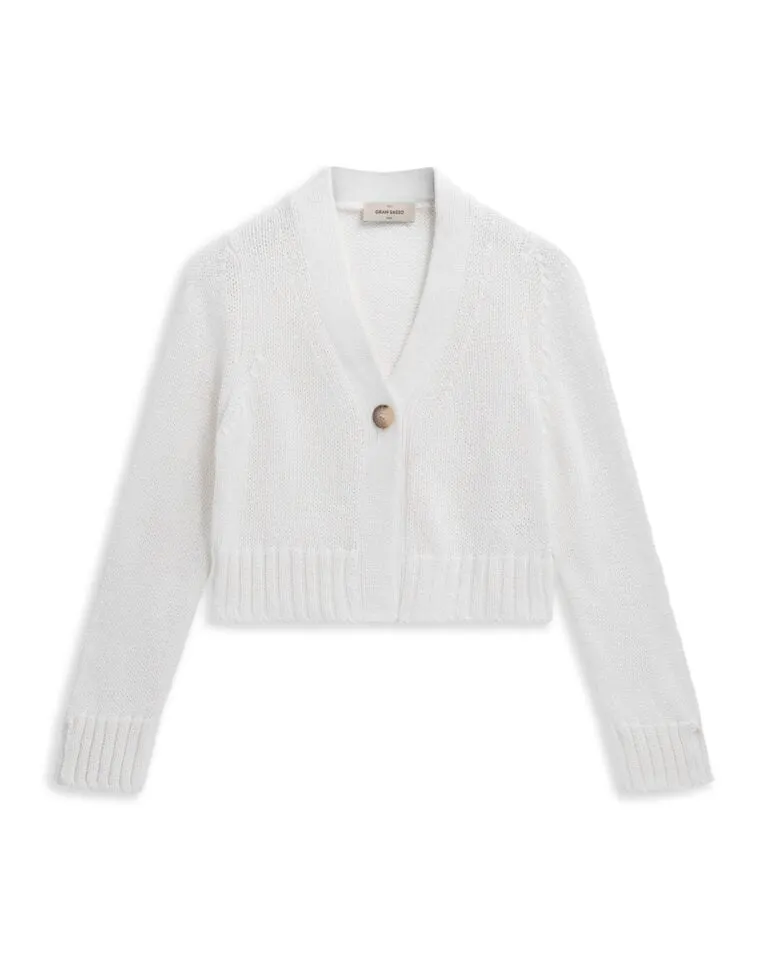 Cotton Cardigan - Hvit