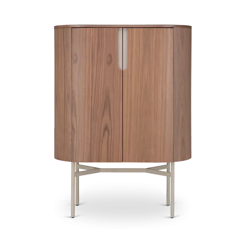 Wandkast (laag - poot: creme) Fidenza - Walnoot