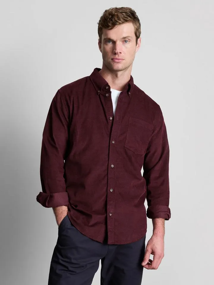 Chemise en velours côtelé de pur coton