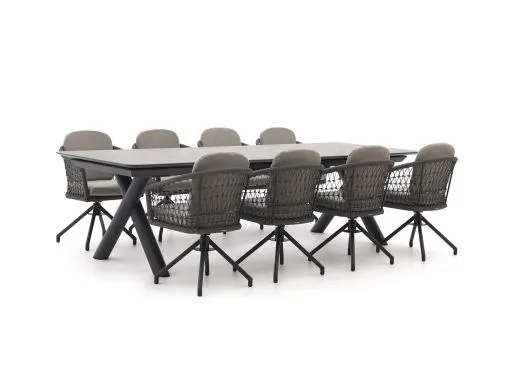 Manifesto Tolmezzo/Citadella 280/340cm dining tuinset 9-delig draaibaar uitschuifbaar