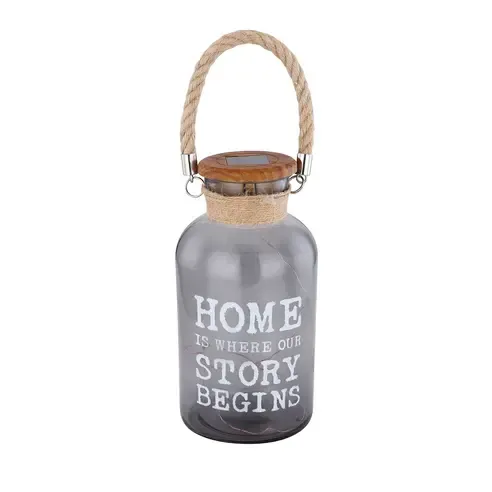 Solar-LED-Dekoleuchte - transparent-weiß - Ø 9,8 cm