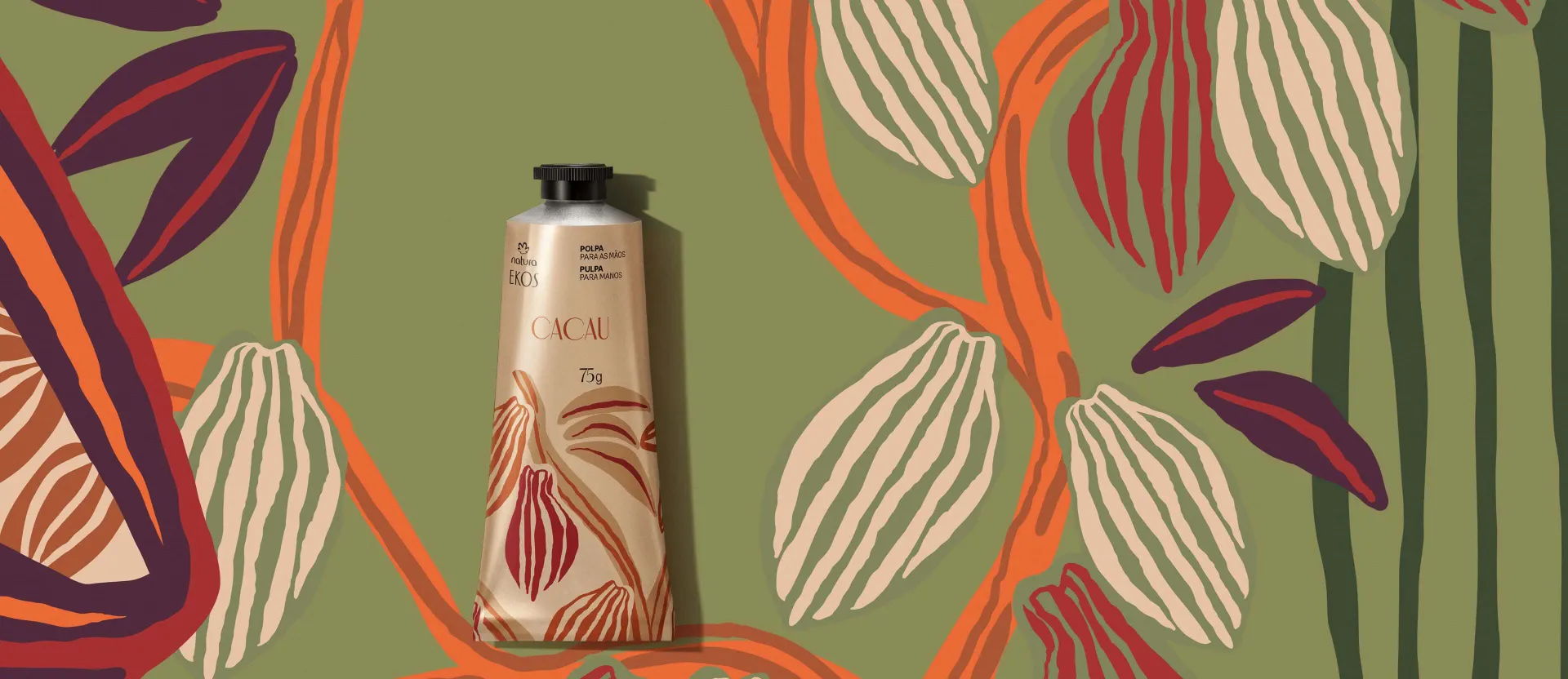 Polpa Hidratante para Mãos e Unhas Ekos Cacau