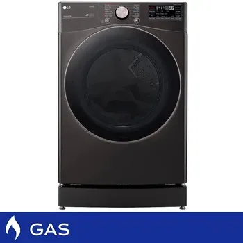 LG 7.4 cu. ft. Ultra Large Capacity Smart Wi-Fi Enabled Front Load GAS Dryer with TurboSteam and Built-In Intelligence