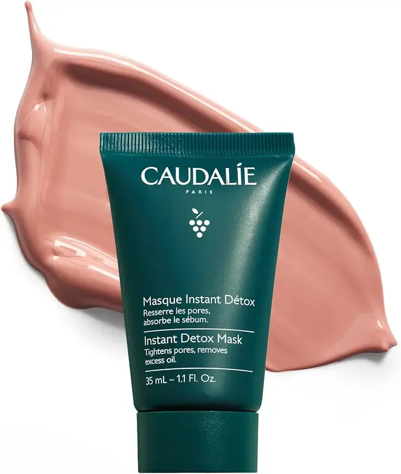Caudalie Instant Detox Mask Pore Minimizing - Visibly Eliminates Excess Sebum and Visibly Tightens Pores in as Little as 10 Minutes