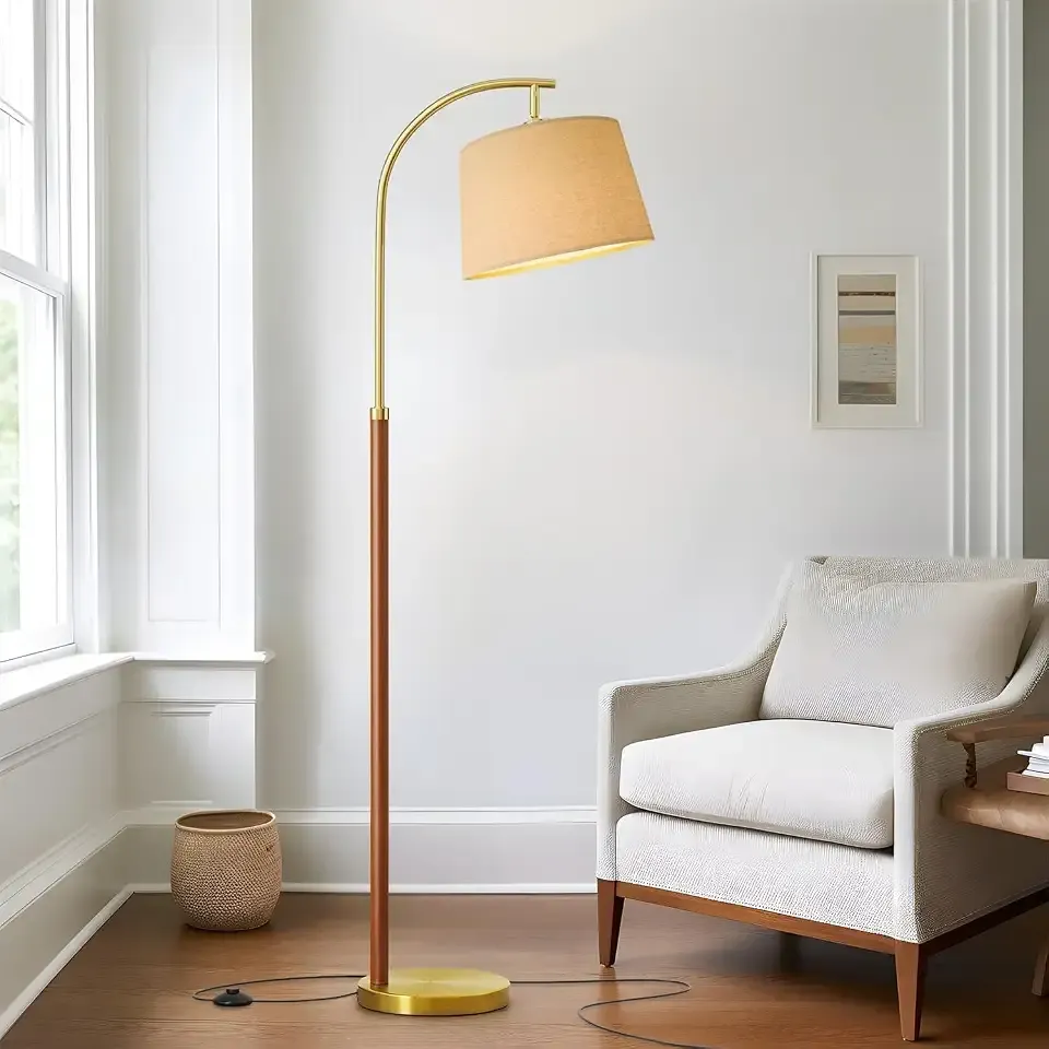 Real Wood Floor Lamps for Living Room Bedroom 62.5" Mid Century Modern Lamp