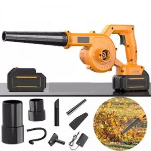 Aspirapolvere e soffiatore 2 in 1, soffiatore elettrico portatile senza fili, soffiatore per foglie elettrico da 21 V per giardino e auto (1 batteria