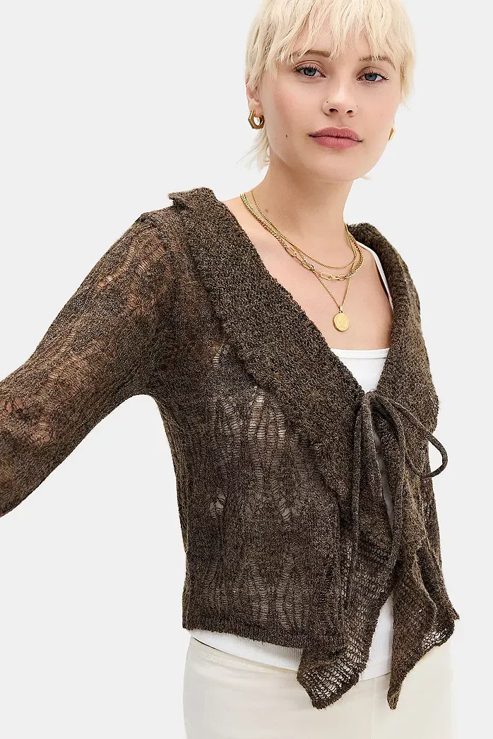 Cardigan a Cascata Kimchi Blue