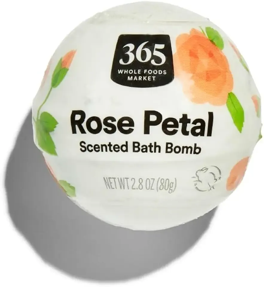 365 by Whole Foods Market, Rose Petal Fizzing Bath Bomb, 2.3 Ounce