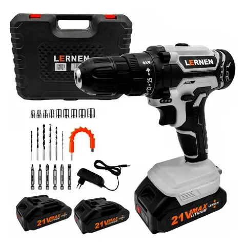 Kit Taladro Destornillador Inalámbrico 21v + 2 Baterías