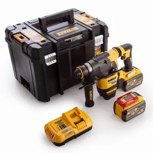 Tassellatore DEWALT SDS-Plus 3,5J (EPTA) - 54V XR FLEXVOLT - 2 Batterie 9.0 Ah, caricabatteria, valigetta - DCH333X2