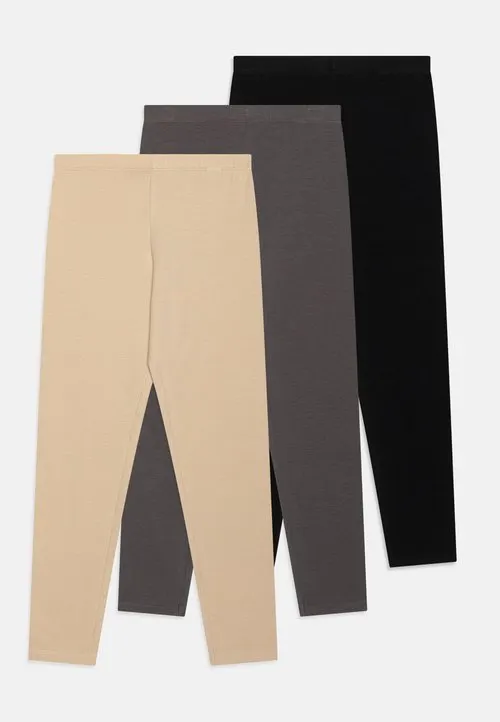 3 PACK UNISEX - Tights - anthracite/dark grey/beige