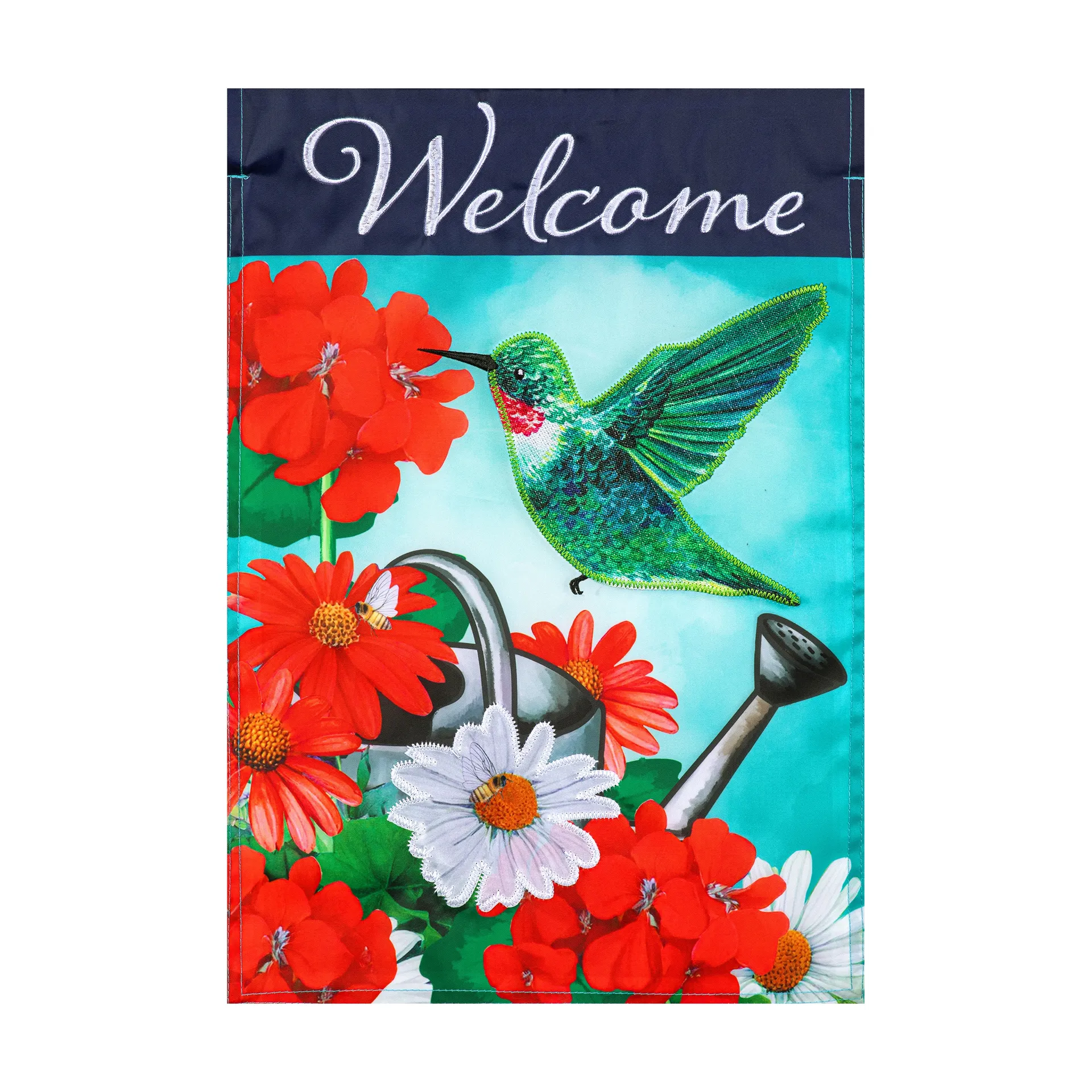 1-ft W x 1.5-ft H Birds Garden flag