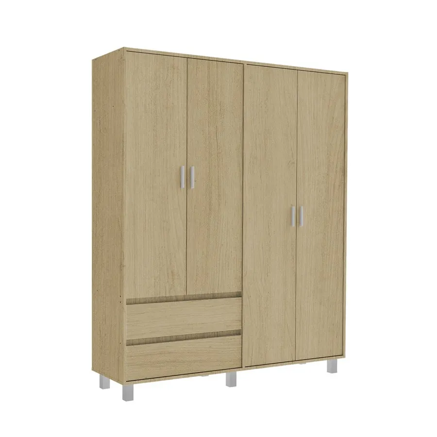 Placard Mosconi Geo 4 Puertas Bambú Neb Nat